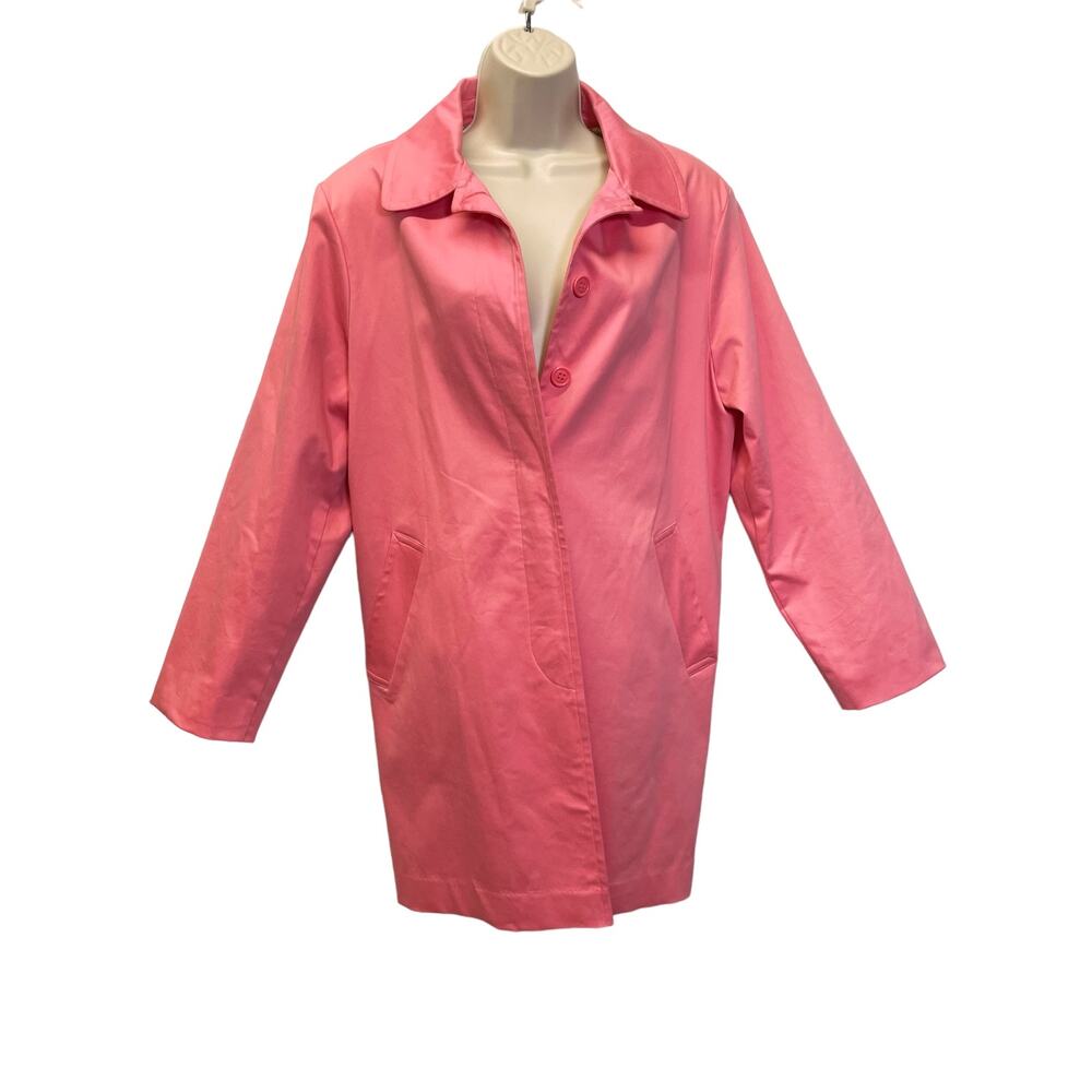 1 Madison Bright Pink Lightweight Car Coat, Large, So Pretty! Barbie style!‎